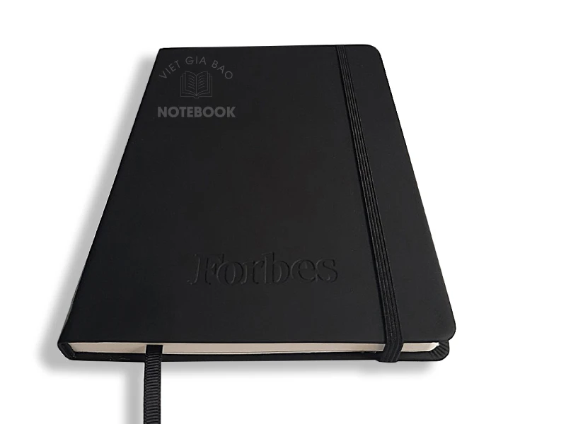 Sổ da cao cấp quà tặng sự kiện sản xuất theo yêu cầu dập chìm logo sổ có bao thư và thun buộc